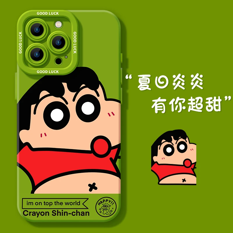 蜡笔小新小爱列适用苹果16/15promax手机壳iphone13胖虎14