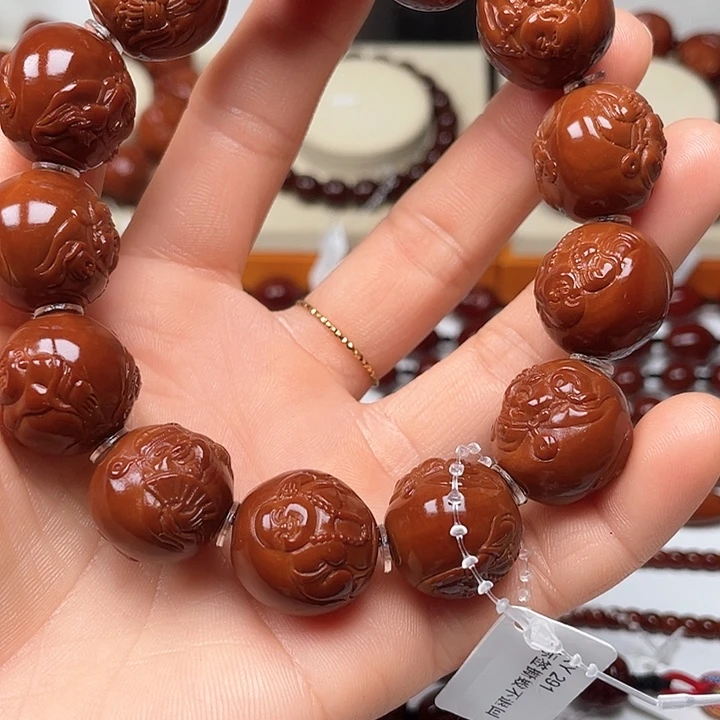 橄榄核手串开****Q玉化财弥