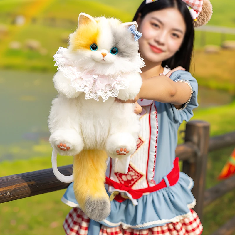 麦扣羊 正版限定坐姿猫包仿真玩偶包包毛绒男孩女孩送礼礼盒