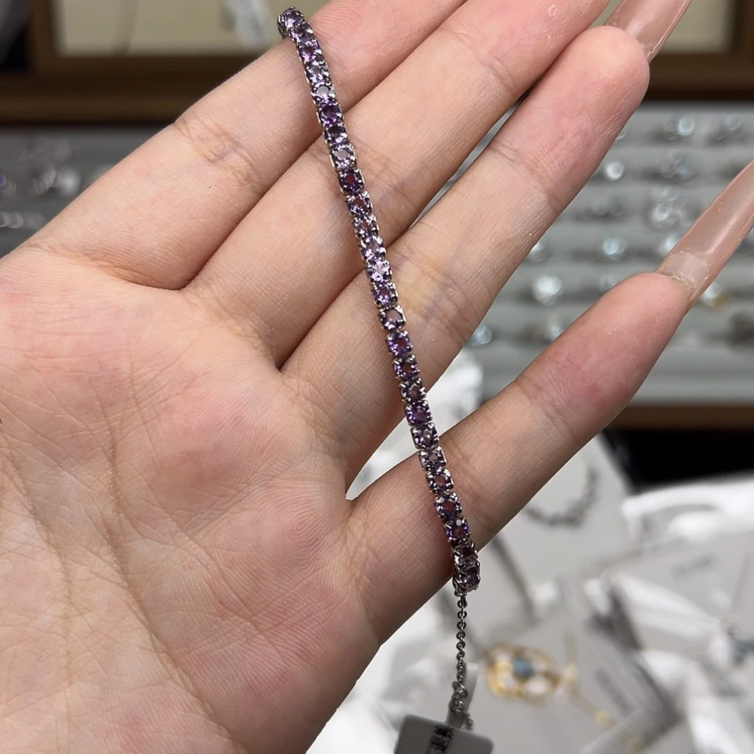 紫晶手链银S925镶嵌