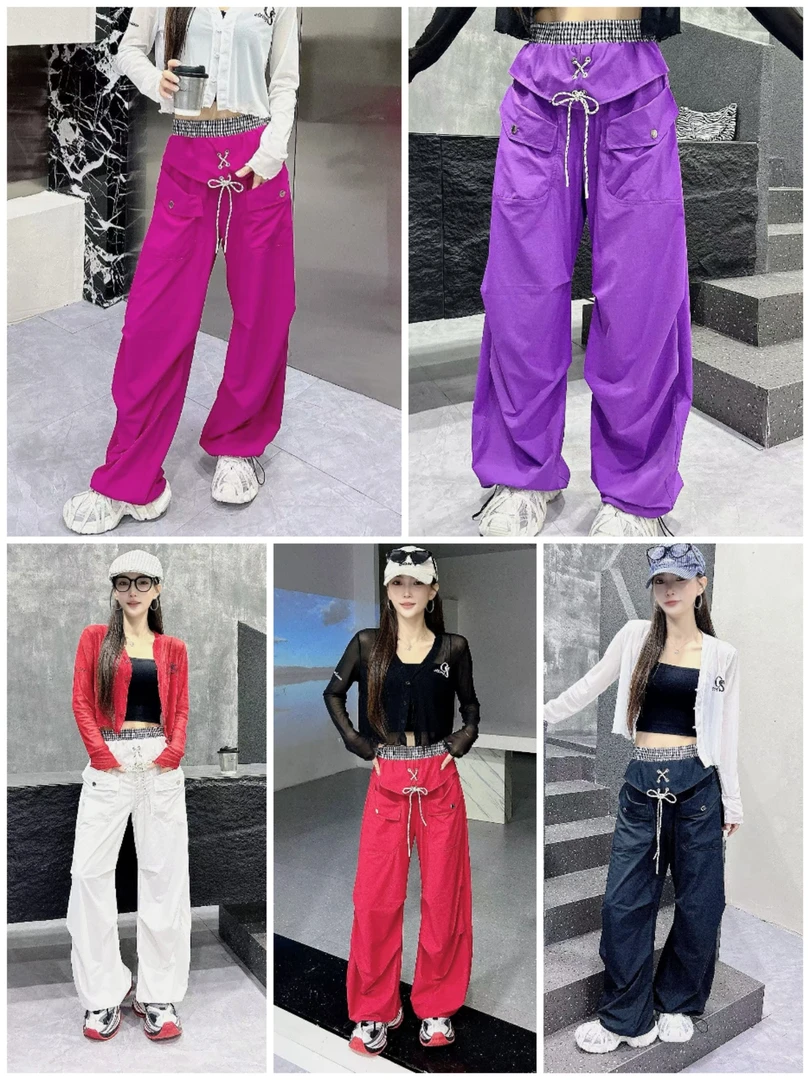 NH夏季薄款2611网格速干显瘦小裤型伞兵裤女款