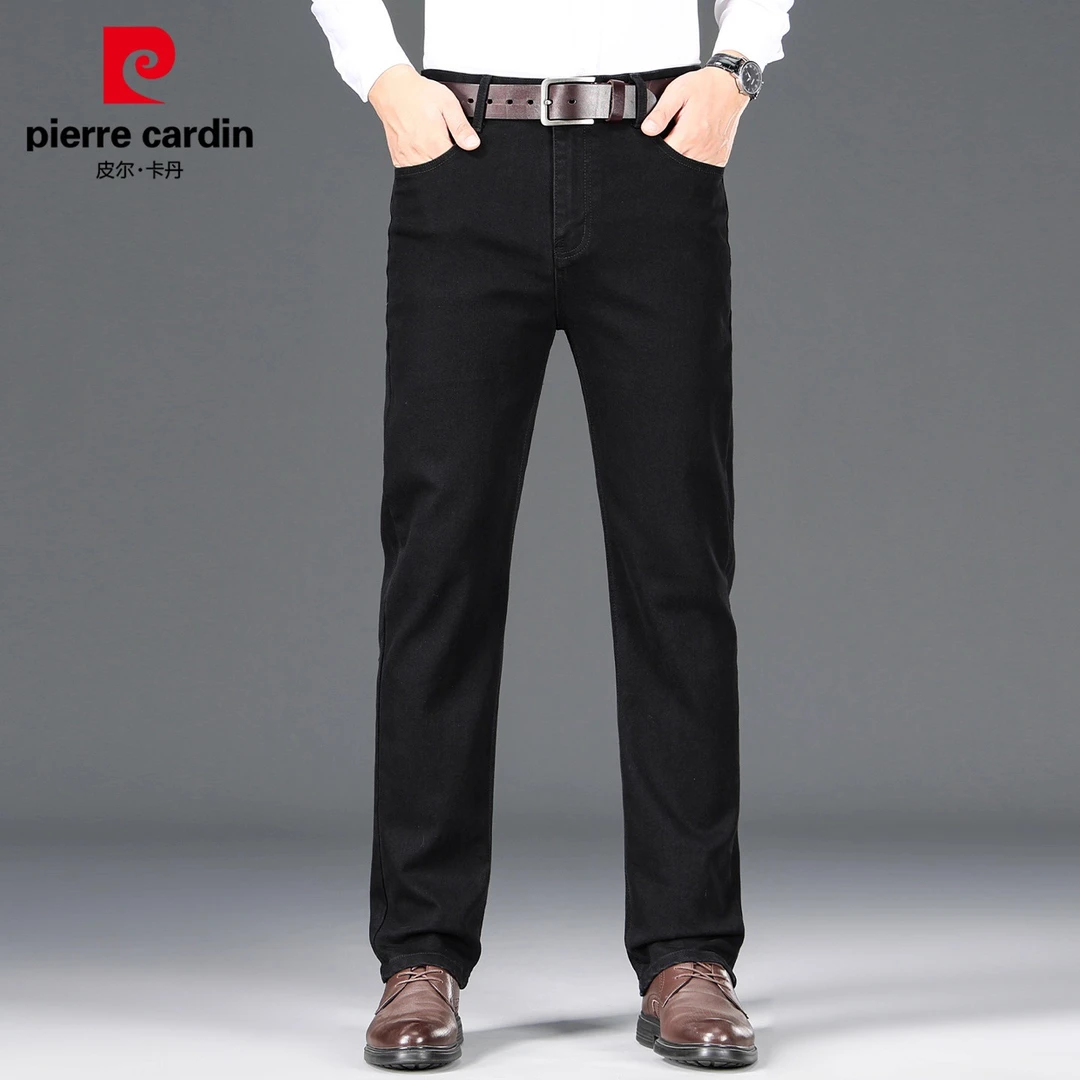 皮尔卡丹高端男士牛仔裤秋季新款轻奢休闲直筒商务青年长裤子男装