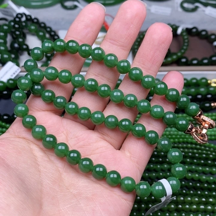 项链未镶嵌和田玉（碧玉）好**连