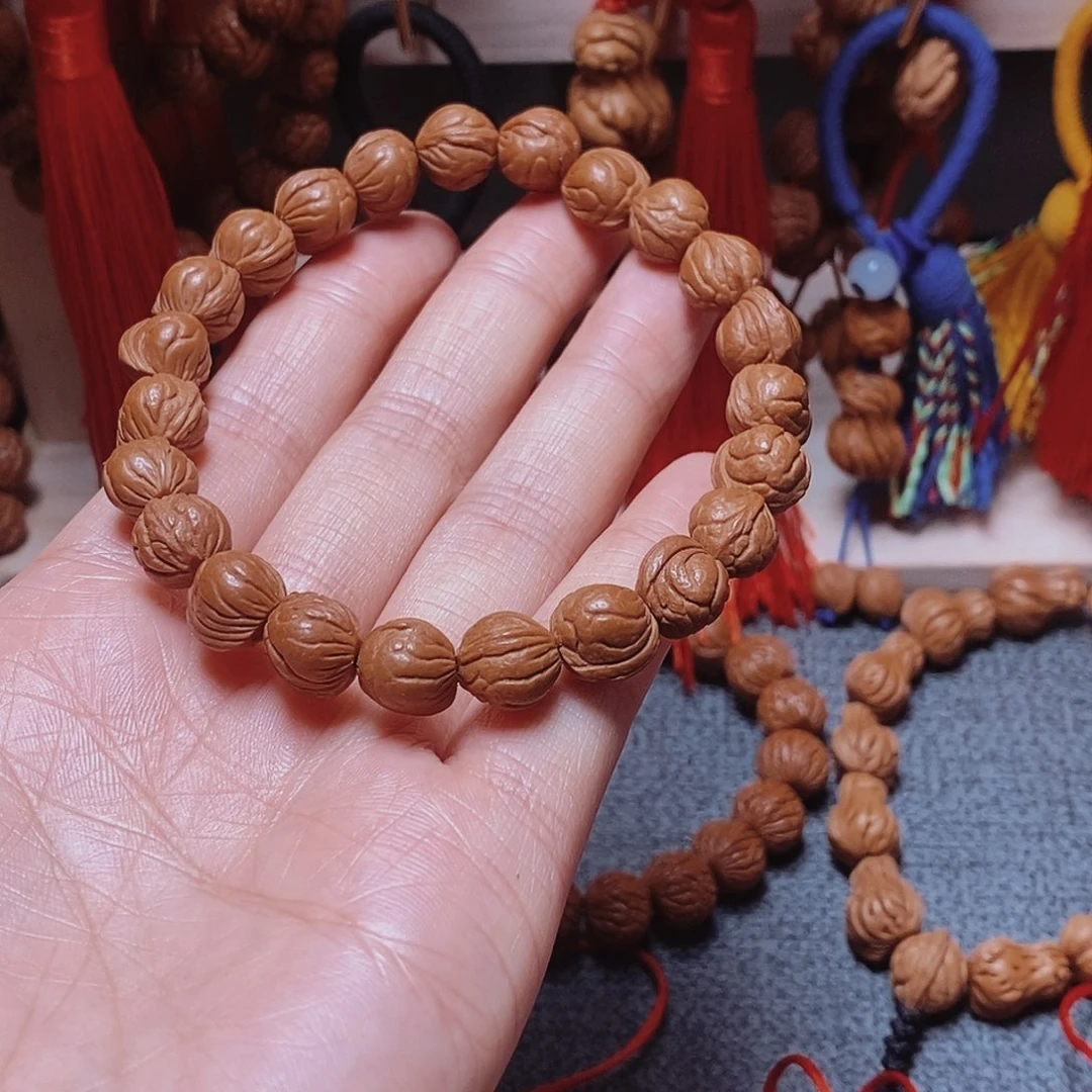 吊坠桃核桃枭手串