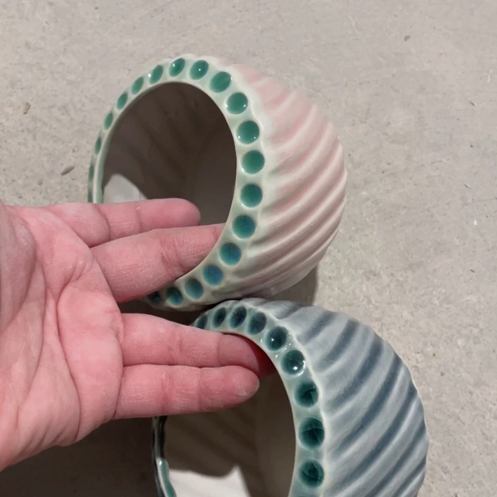 陶瓷8.5*5.5椭圆版新年浮力炸半手工默认微瑕