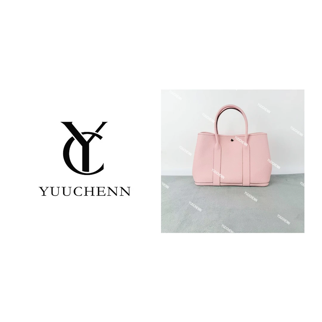 YUUCHENN【花园】手工进口牛皮帆布36cm原创设计高定真皮包 HH6256