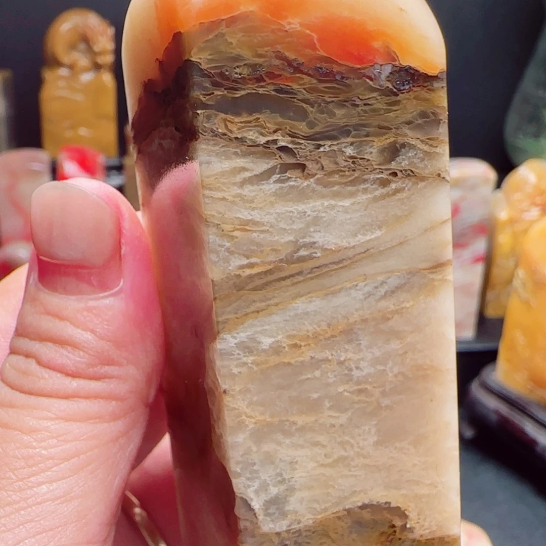 昌化石三彩冻印章