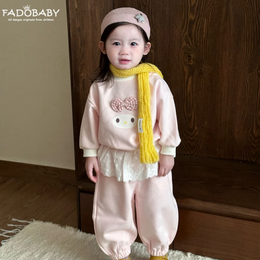 2025新款童装套头春秋韩版女童常规上衣休闲洋气秋季卡通套装