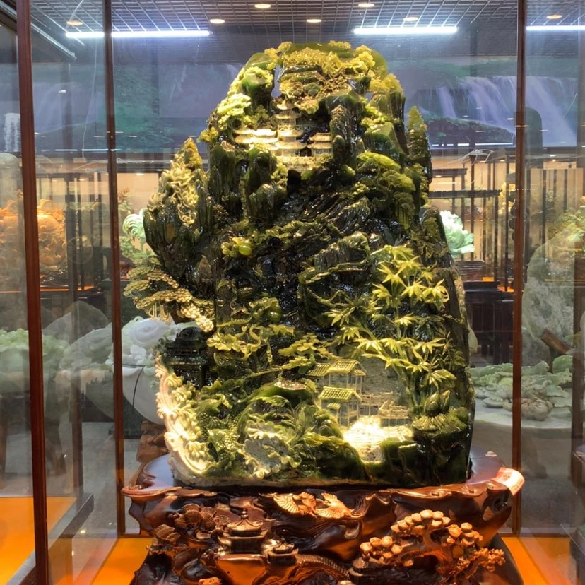 【闪购商品】蛇纹石玉未镶嵌摆件覆膜