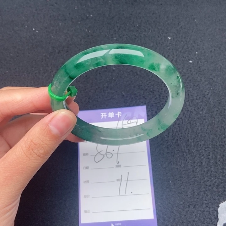 竹牌天然A货非洲翠手镯157