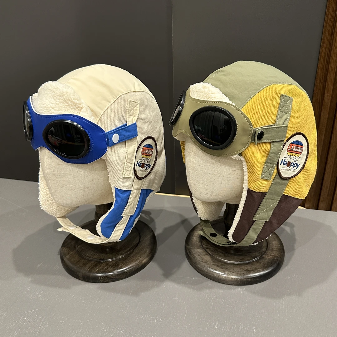 【炫酷飞行帽】儿童雷锋帽冬季男女童保暖护耳飞行员帽加绒加厚防风