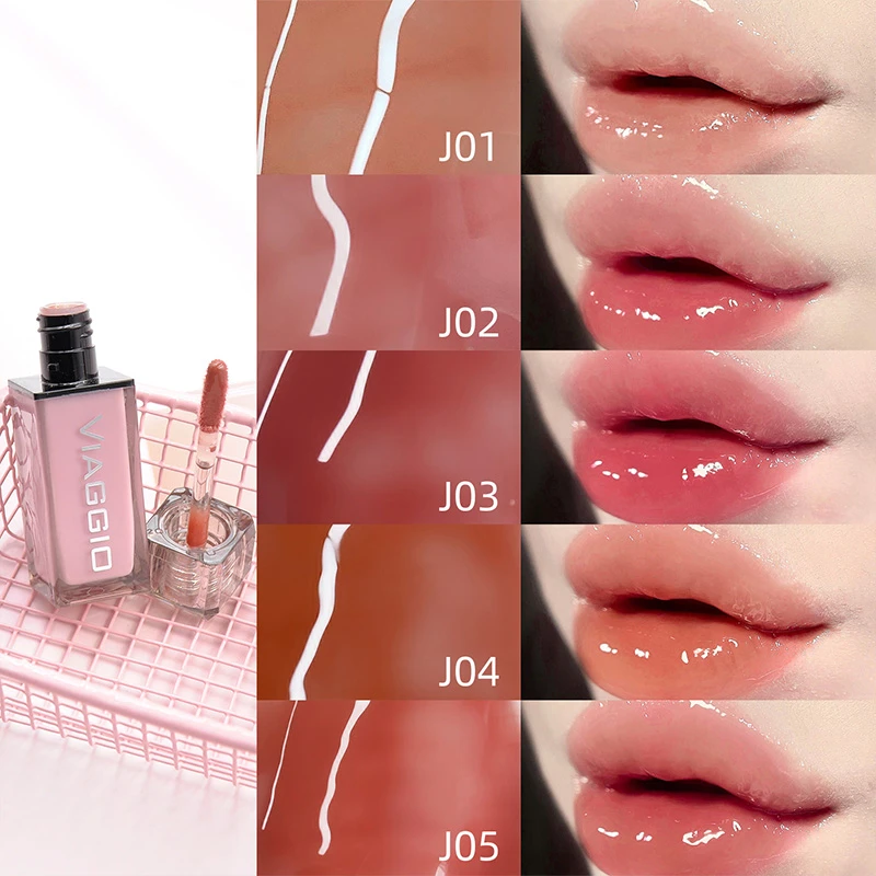 VIAGGIO秋冬镜面水光精华唇釉嘟嘟唇淡化唇纹滋润唇蜜5g大容量