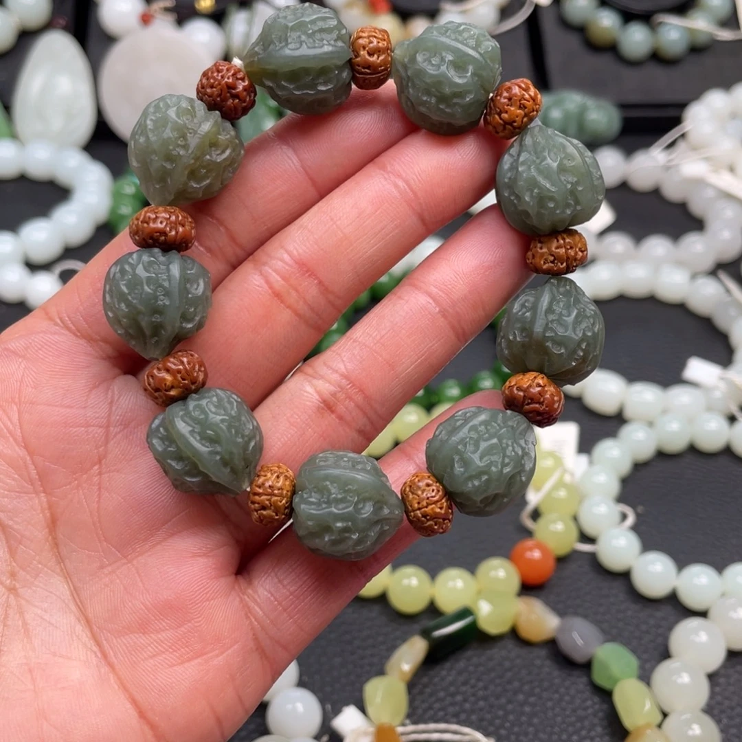 和田玉未镶嵌手链