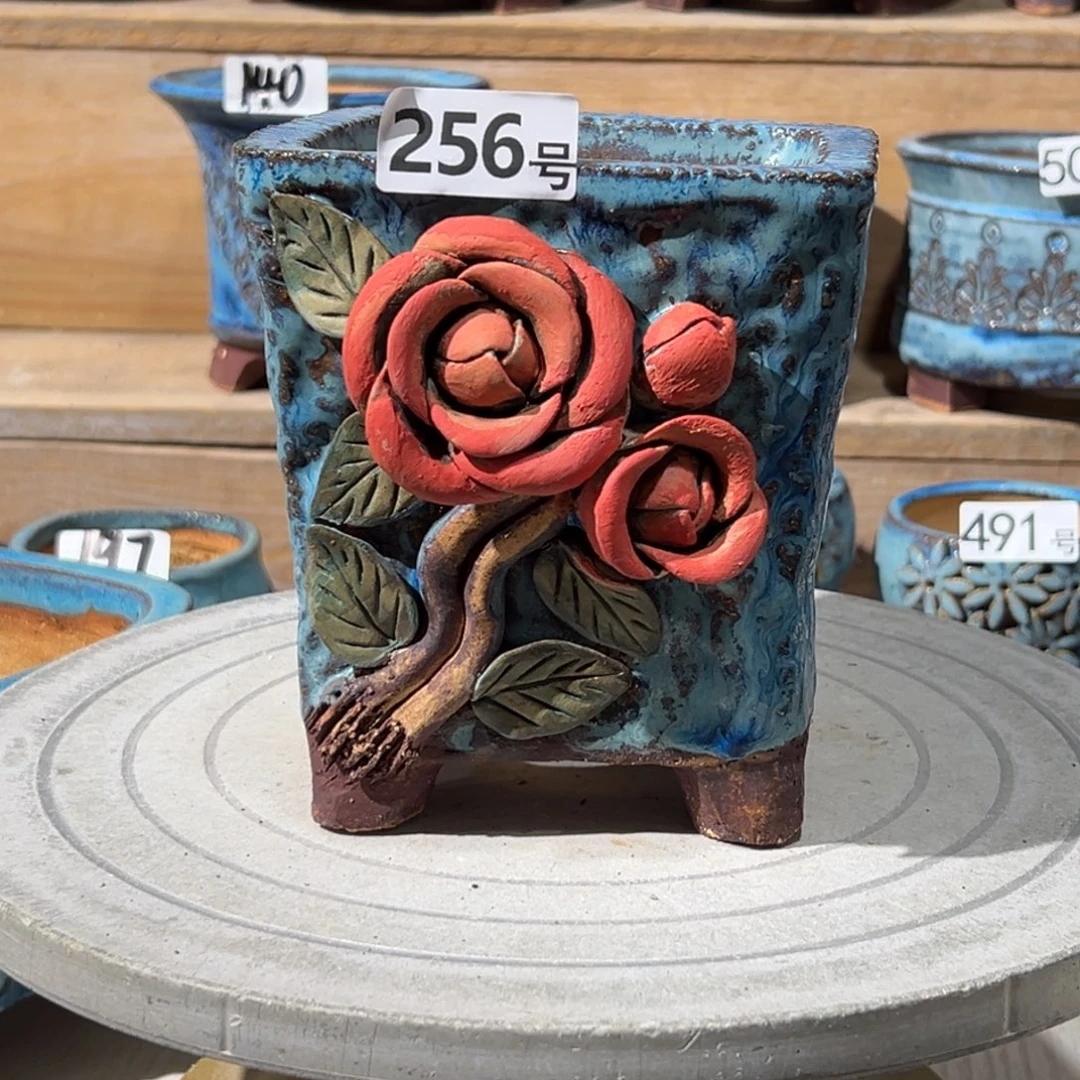 尚雅陶坊多肉花盆，内口径10.5×10高14.5瑕疵