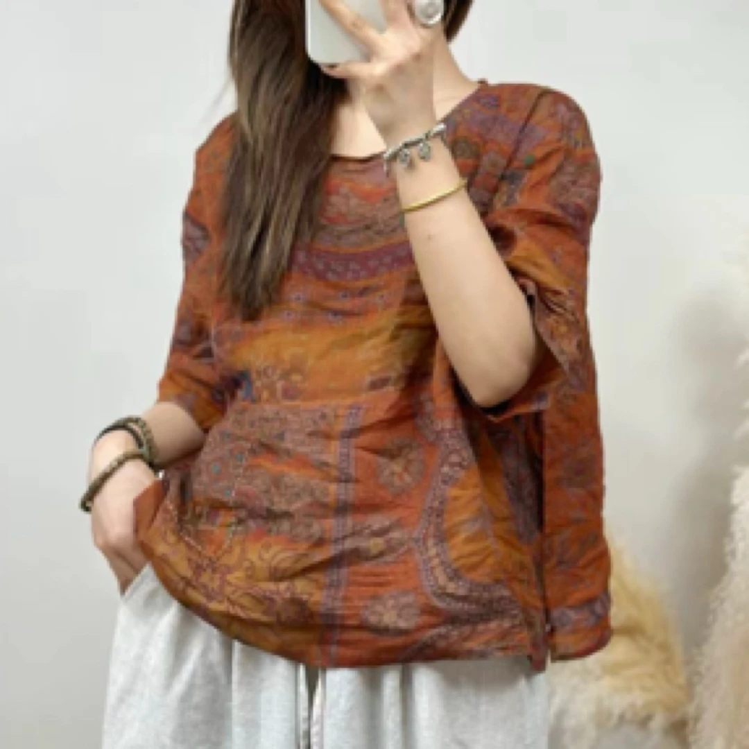 麻满｜夏季新款苎麻短款一粒扣上衣（胸围122 衣长56）