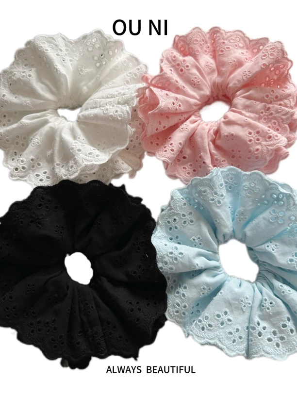 大号四层蕾丝~高版本品质法式浪漫蓬松镂空蕾丝发圈大肠发圈
