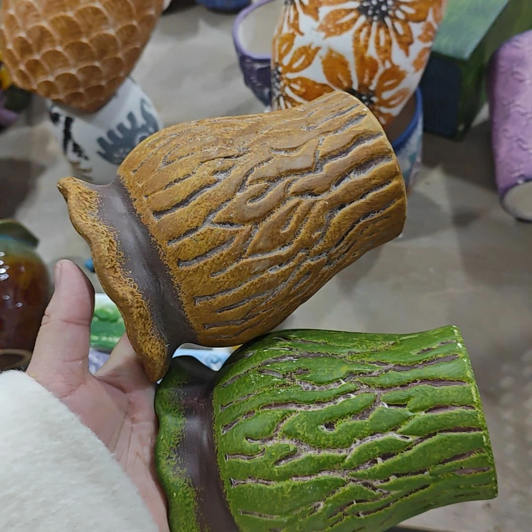 红陶吸水透气的白陶花盆凑满12发货