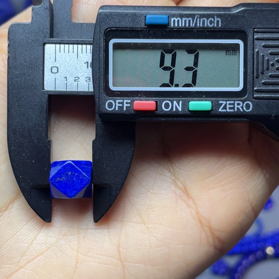 青金石未镶嵌9mm唐八棱配饰