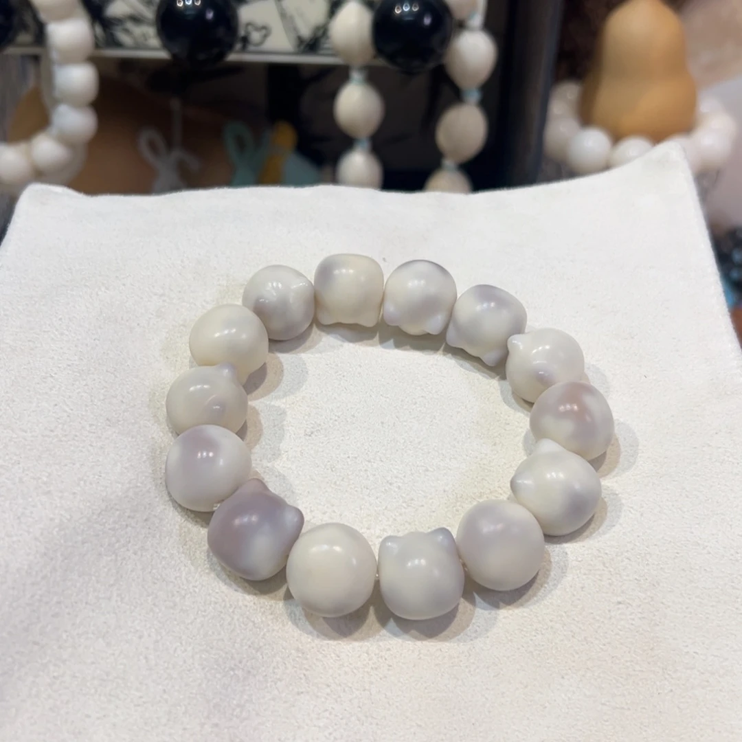 菩提根/象牙果吊坠奶酪猫猫头卡18微瑕