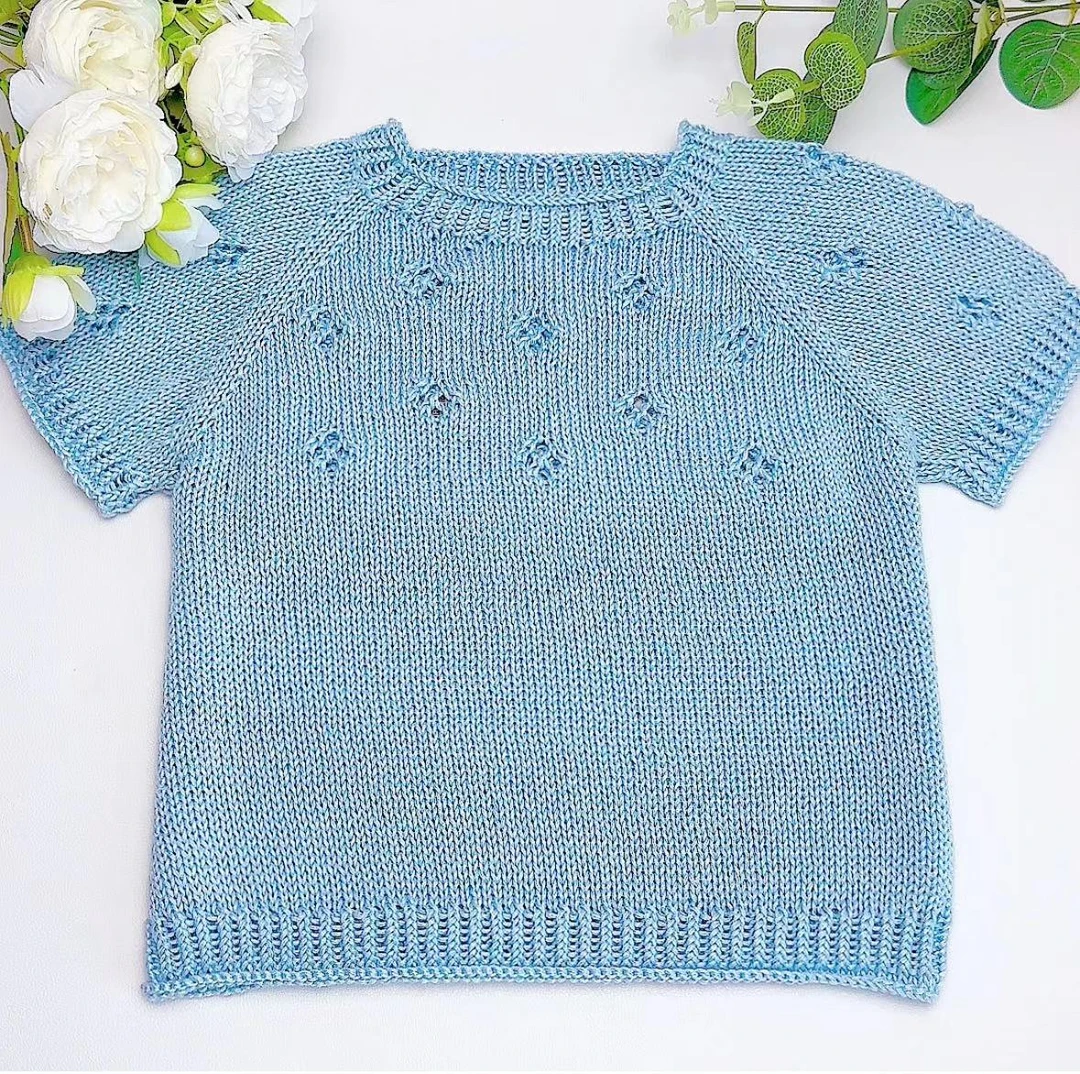 《幸运草短袖》莱赛尔纤维棉线冰凉丝滑垂顺透气柔软编织线50克价格