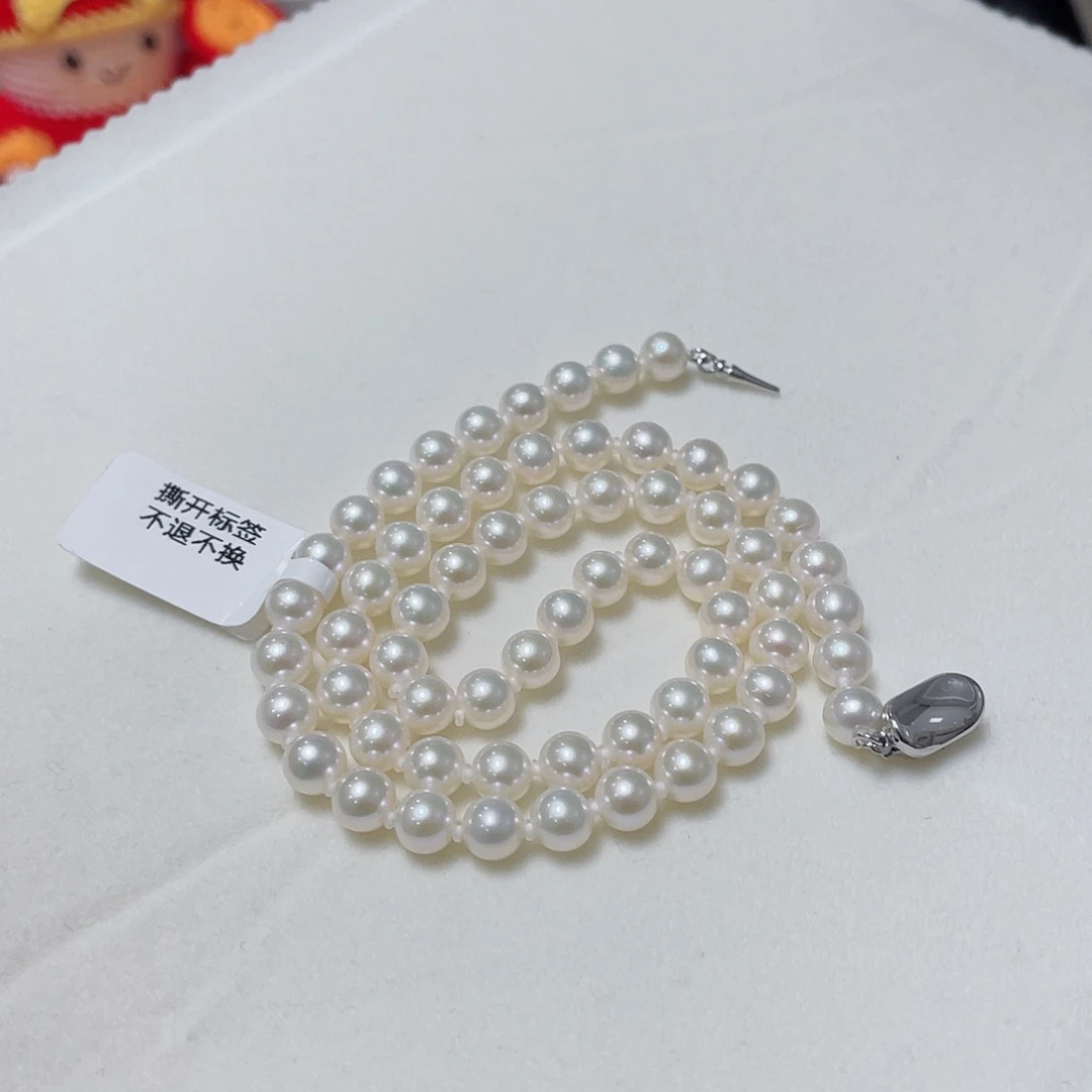 淡水珍珠银S925镶嵌颈饰