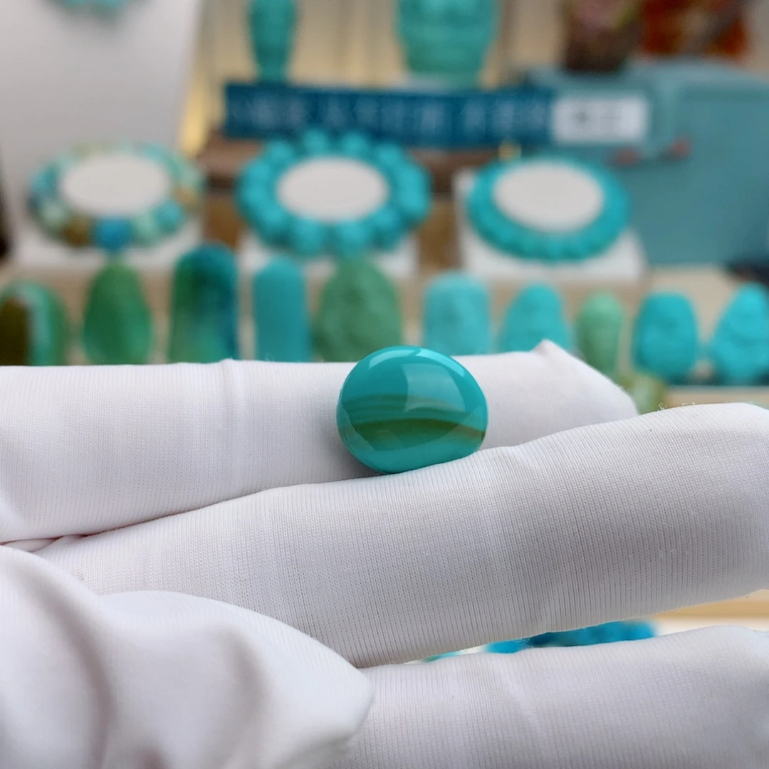 绿松石未镶嵌挂件