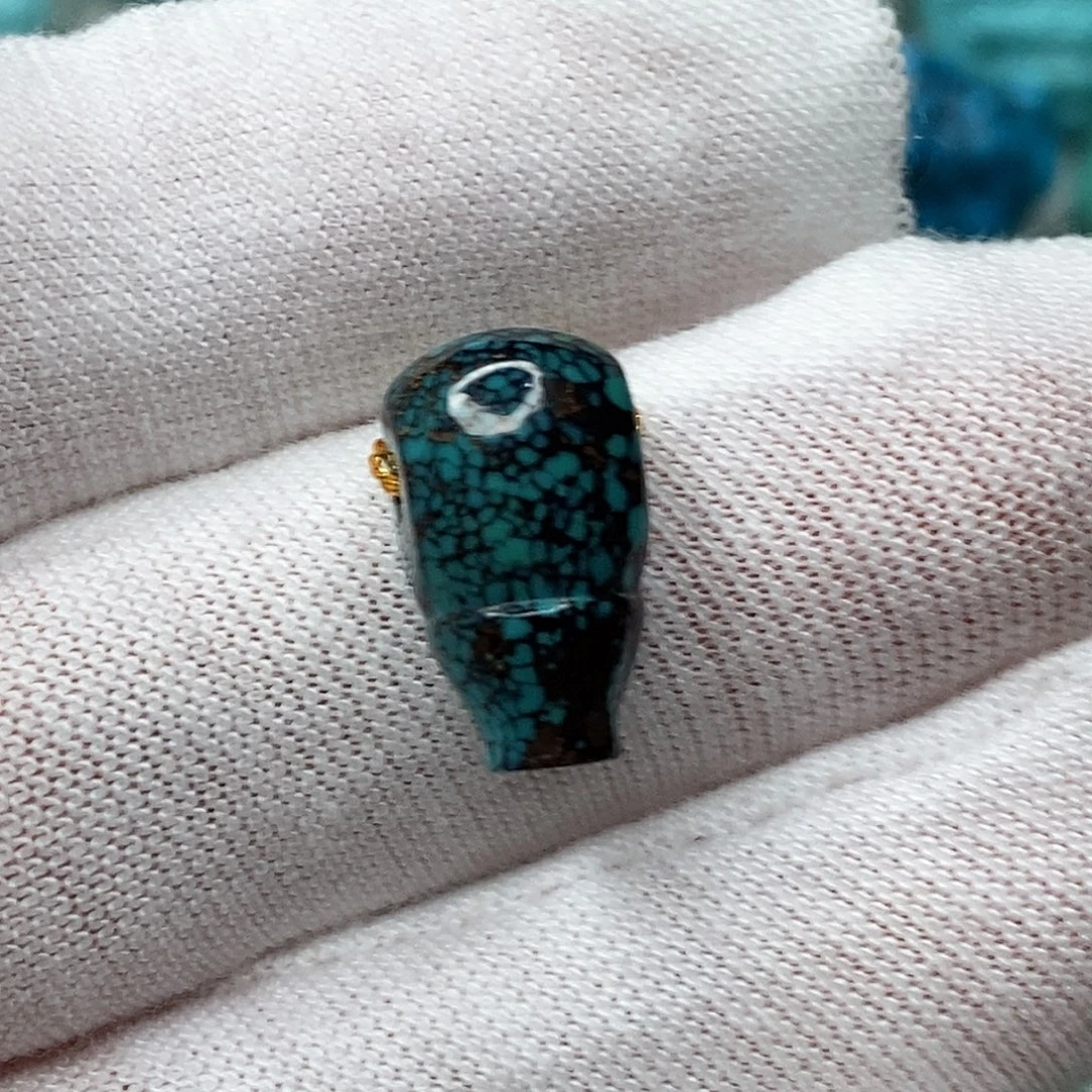 绿松石未镶嵌天然原矿地大质检抖音基地顺丰发货