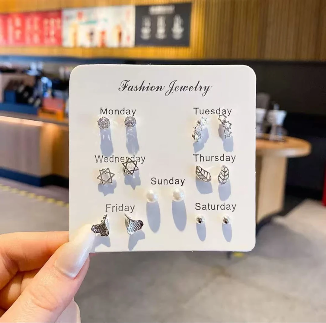 合金合成锆石耳饰 合金合成耳饰饰品