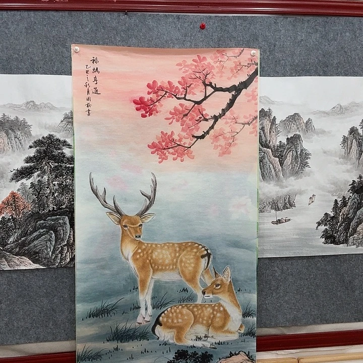 国画手绘国画禄路亨通