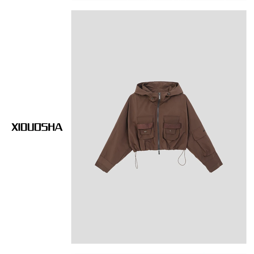 XIDUOSHA/喜朵莎 原创设计款连帽显瘦冲锋衣   XDS1511