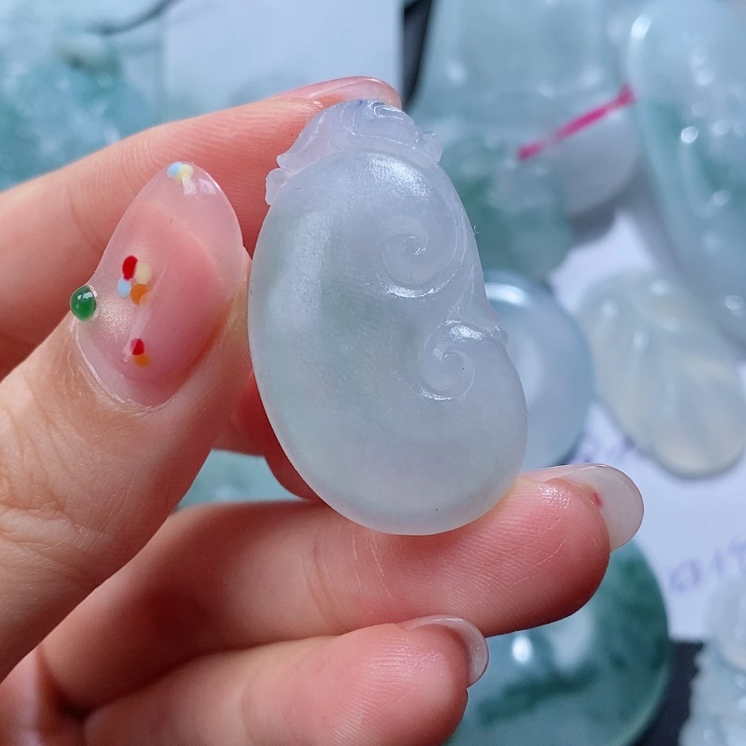 定制翡翠未镶嵌毛货付款后联系客服确认抛光