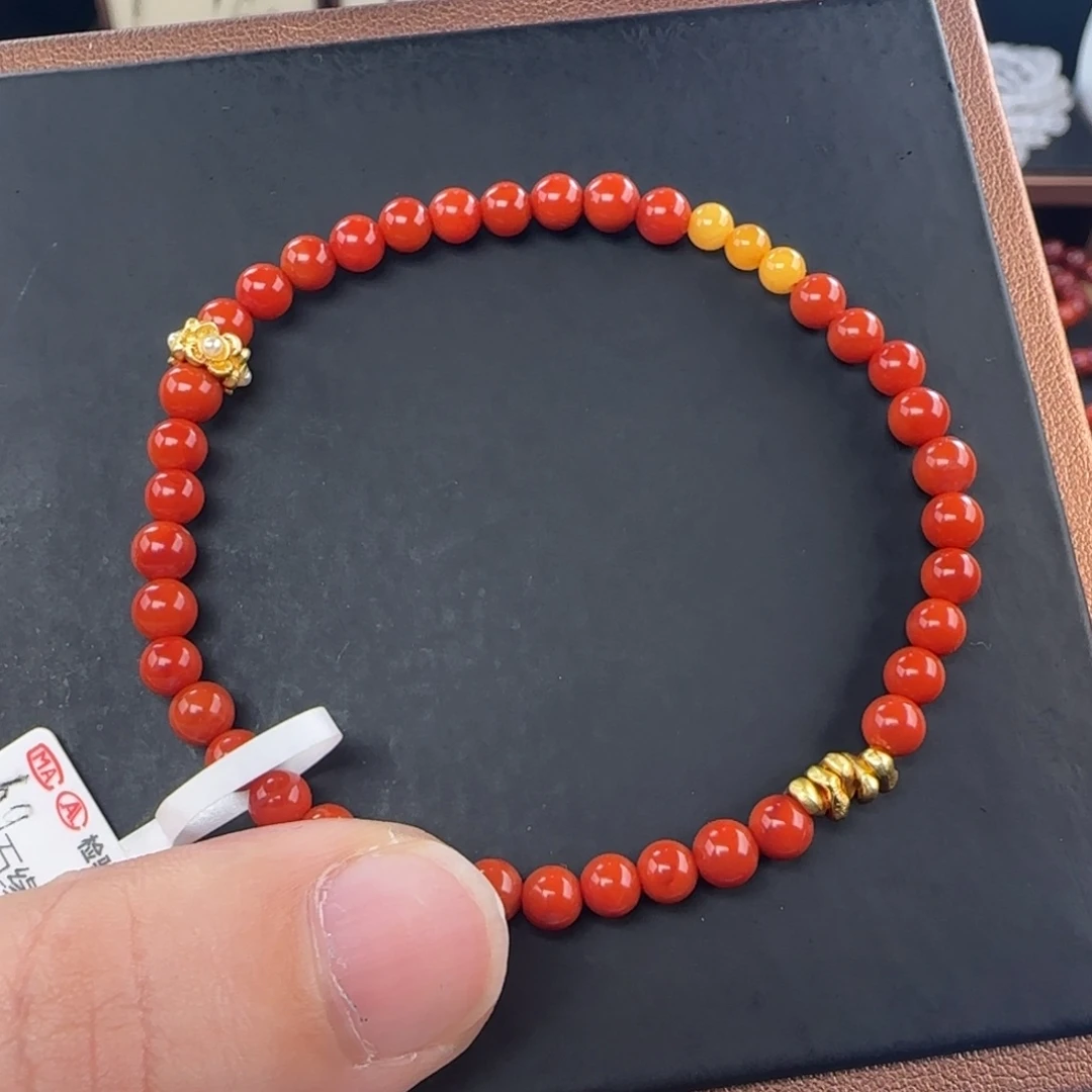 南红玛瑙未镶嵌手链