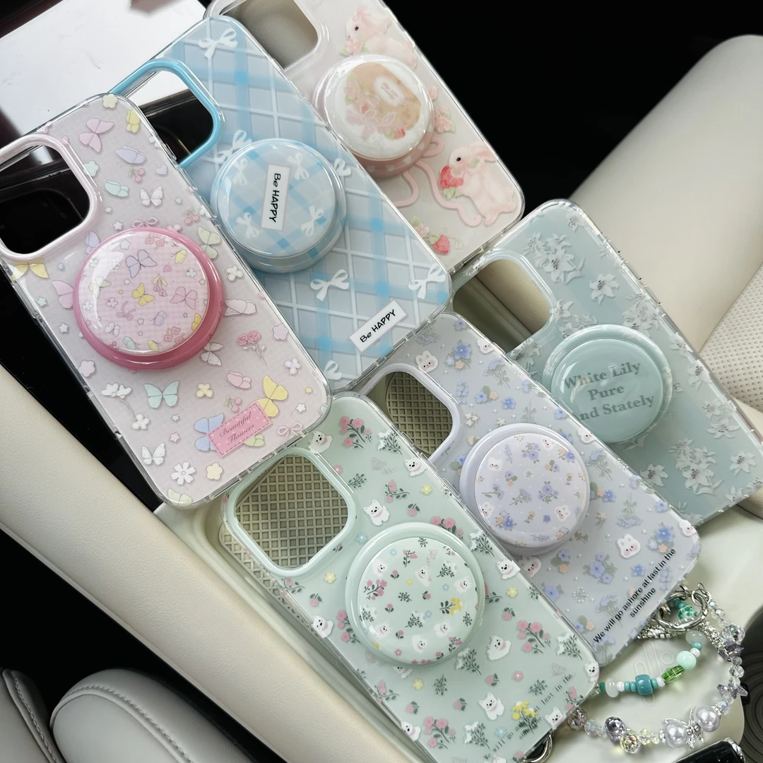 【IMD系列】ins春夏款磁吸壳/支架苹果手机壳iPhone14/16硬背软边