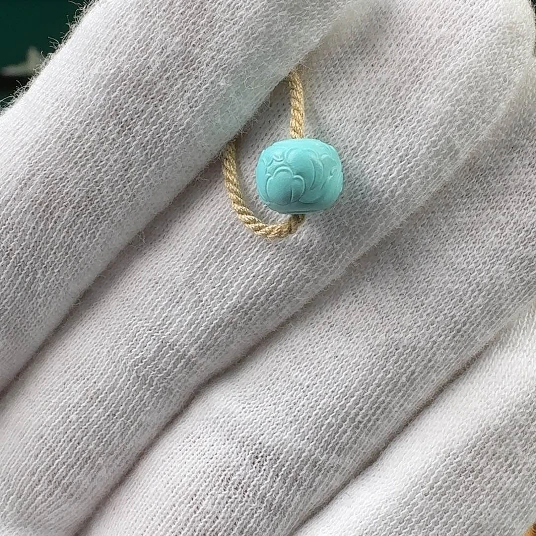 绿松石未镶嵌珠宝奇石卡8.1 花开富贵