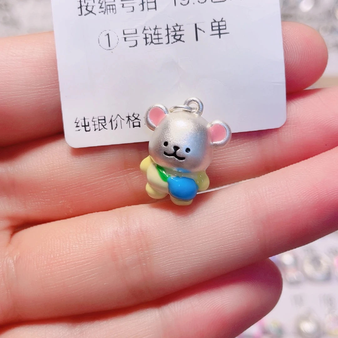 玻璃足银足银3D空心硬银饰品2