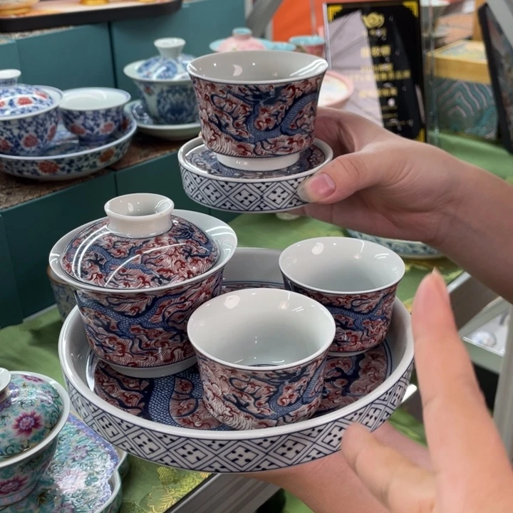景德镇陶瓷盖碗茶具