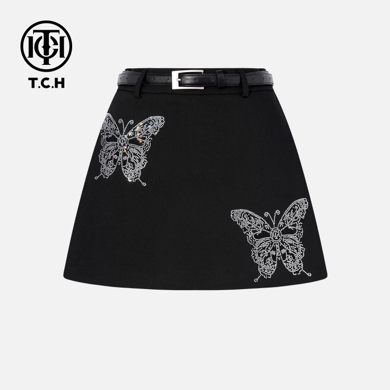 TCH私服烫钻工艺时尚秋季网红洋气炸街短裤女T75C21E1012轻奢tch