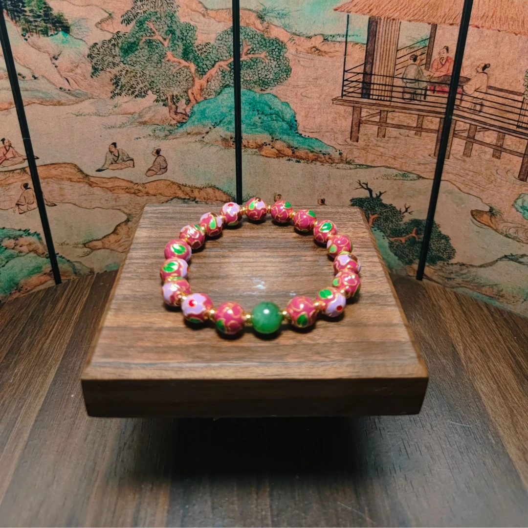 P和田玉珐琅手串