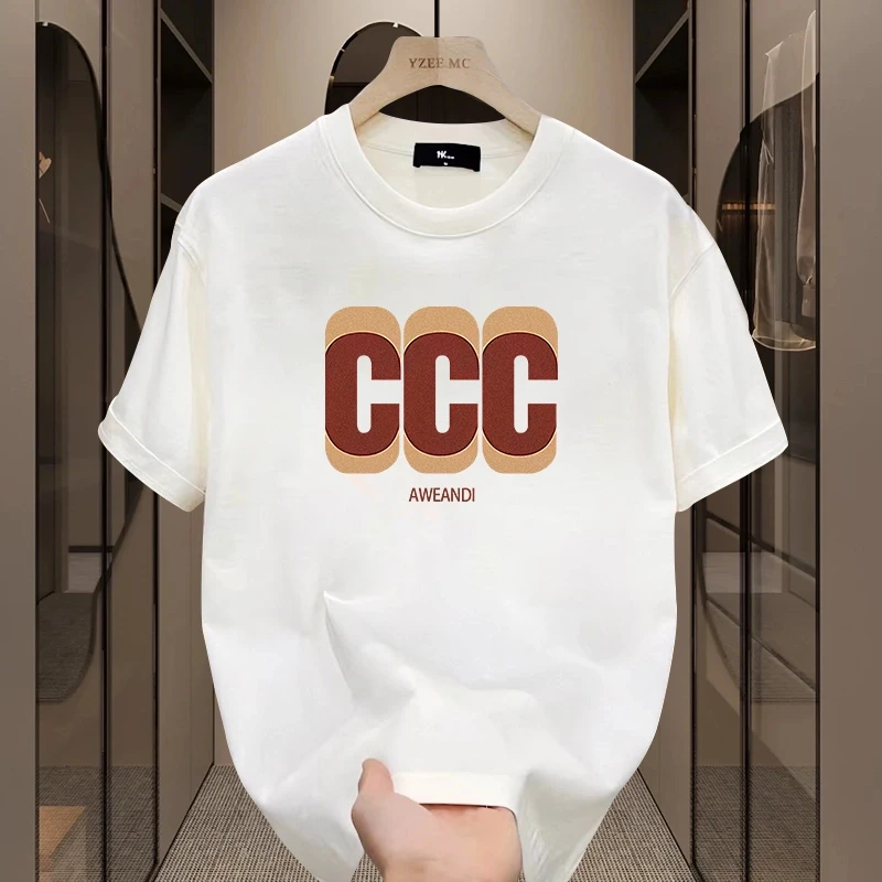 美式痞帅重磅纯棉短袖T恤青年男女款夏季ins潮牌t恤男