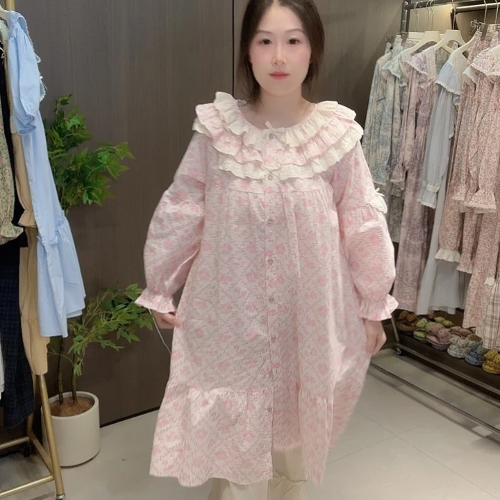 棉韩国 ULLALA 新款睡裙 25105