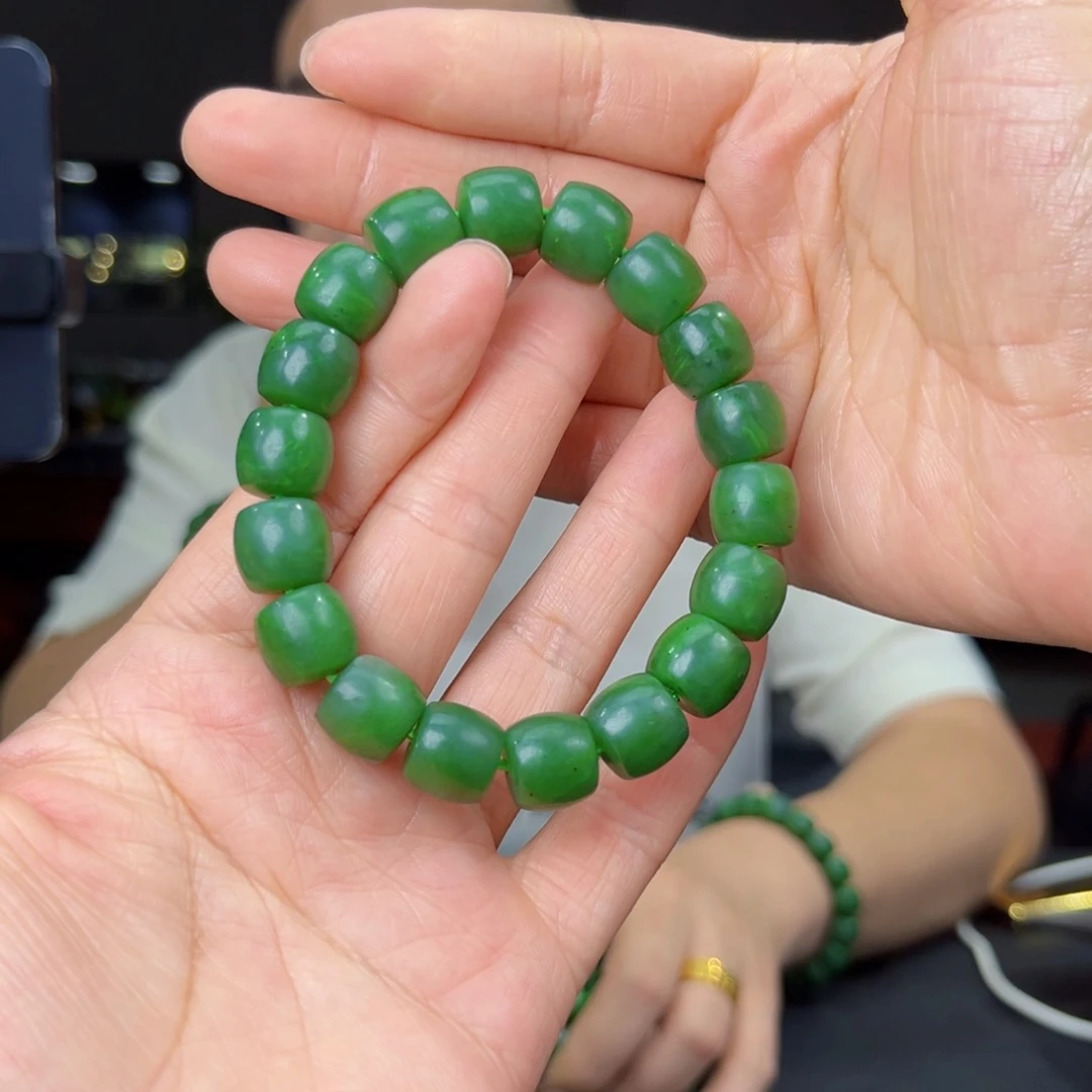手串未镶嵌和田玉纯天然和田玉俄碧五号坑老料12