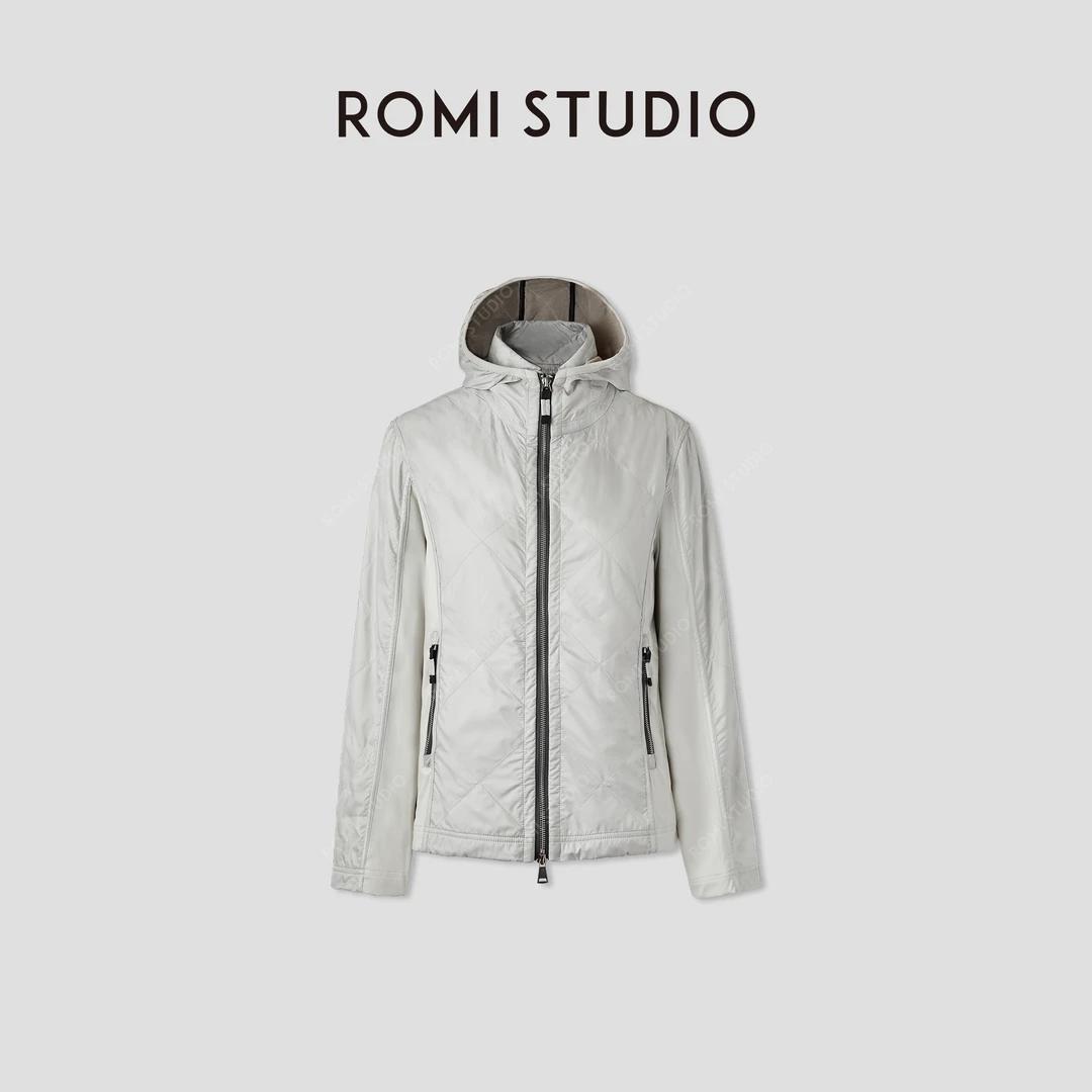 ROMI STUDIO“轻盈过冬”高密定制面料菱格温暖秋冬外套RWCAW85218