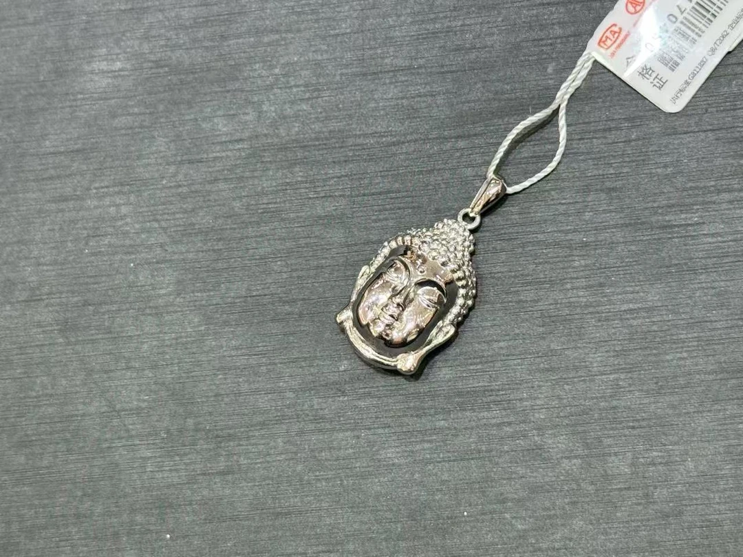【金展珠宝】铂金 佛头吊坠