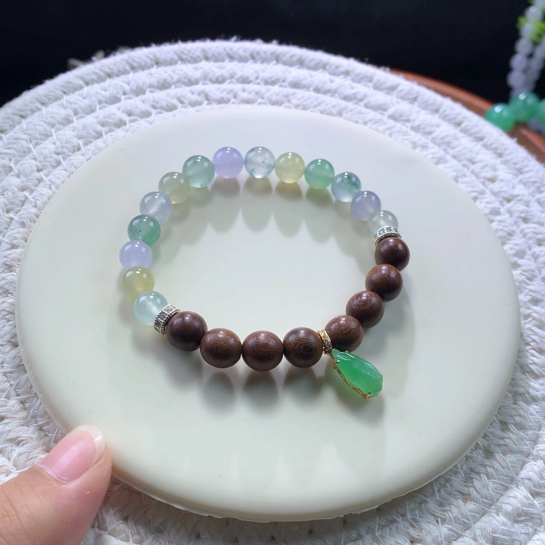 翡翠手链未镶嵌五福临门