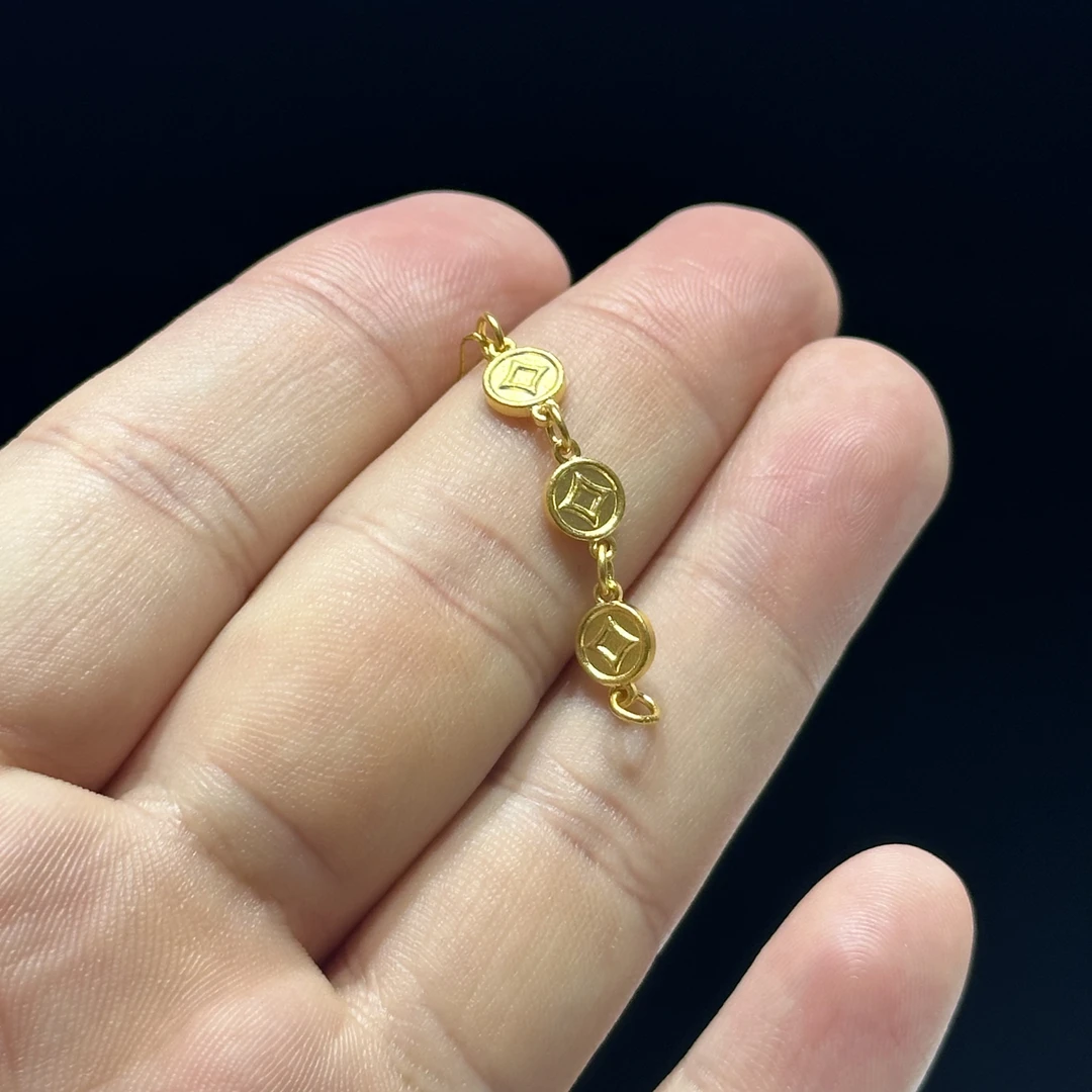 足金999 古法 铜钱链条 2.056