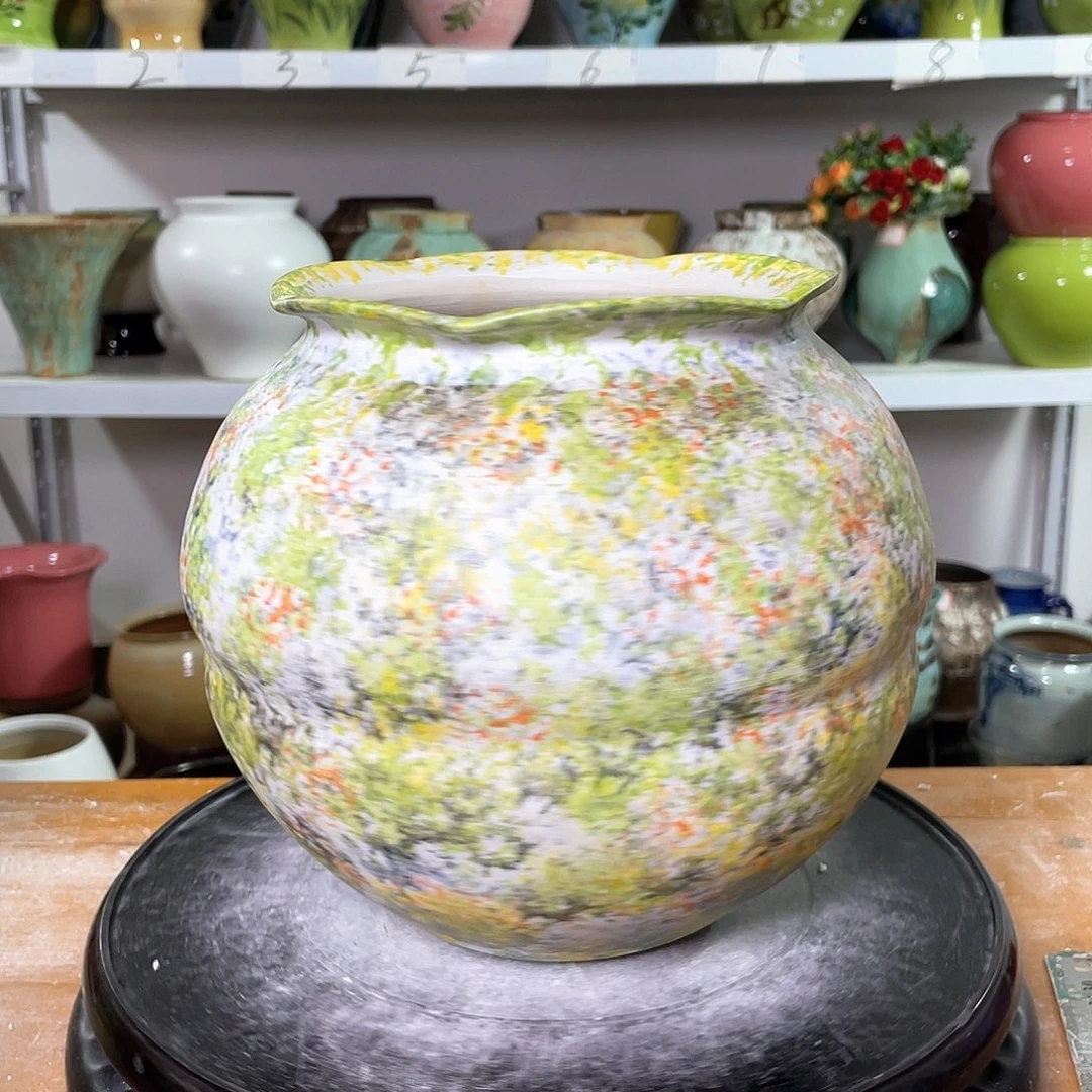 春**开景德镇陶瓷高温陶瓷花盆