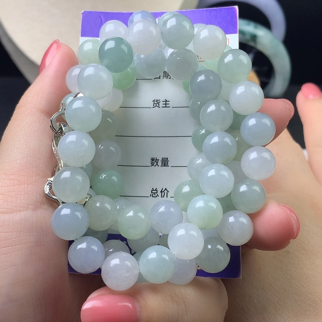 翡翠未镶嵌手链k9.6