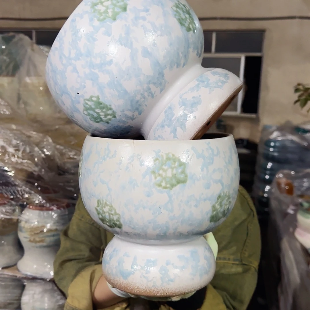 紫砂花盆高20口18