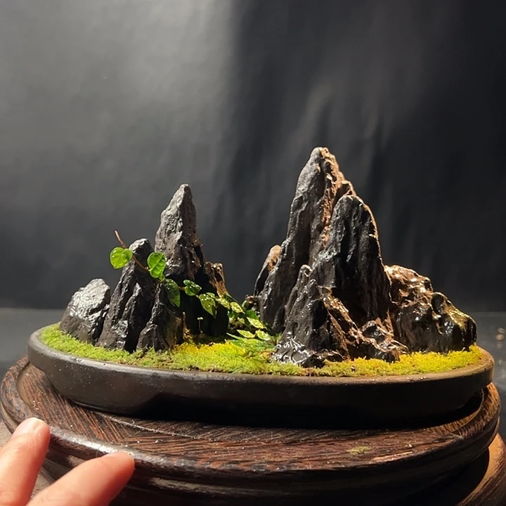 手工制作宋山石盆景009