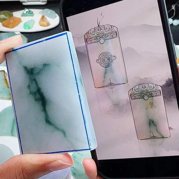 定制翡翠未镶嵌翡翠挂件